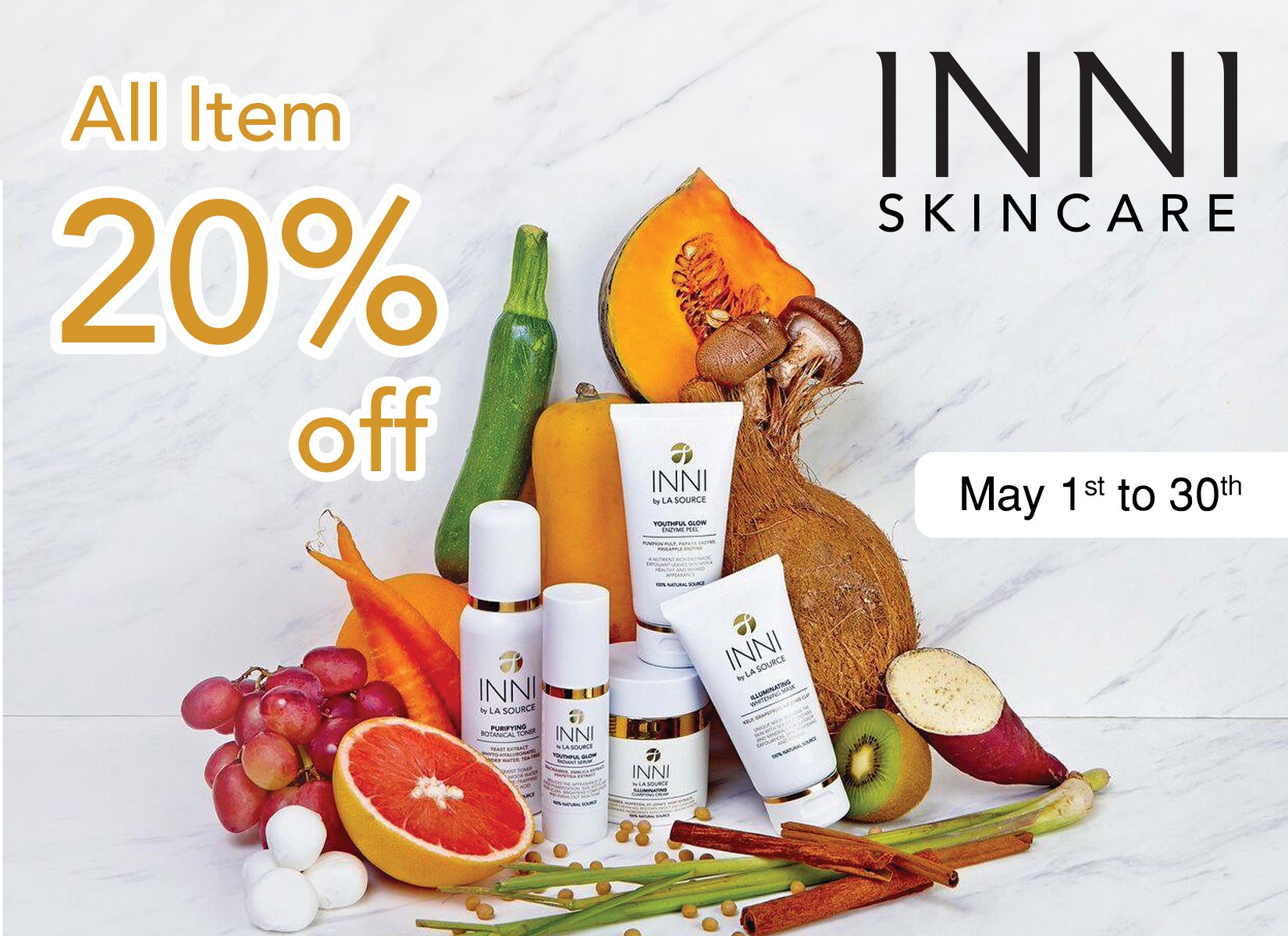 INNI Skincare ရဲ ႔ All Item 20% Promotion